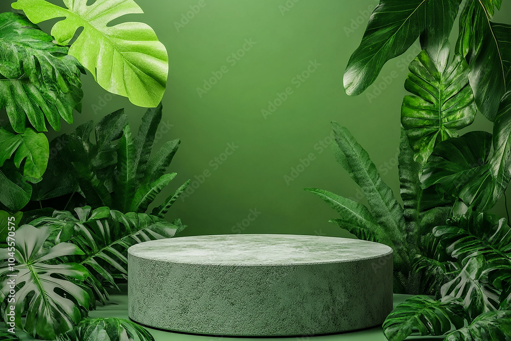Green Nature Podium Scene for Product Display - Eco-Friendly Stage Mockup for Showcase Presentation Green Nature Podium Scene for Product Display - Eco-Friendly Stage Mockup for Showcase Presentation