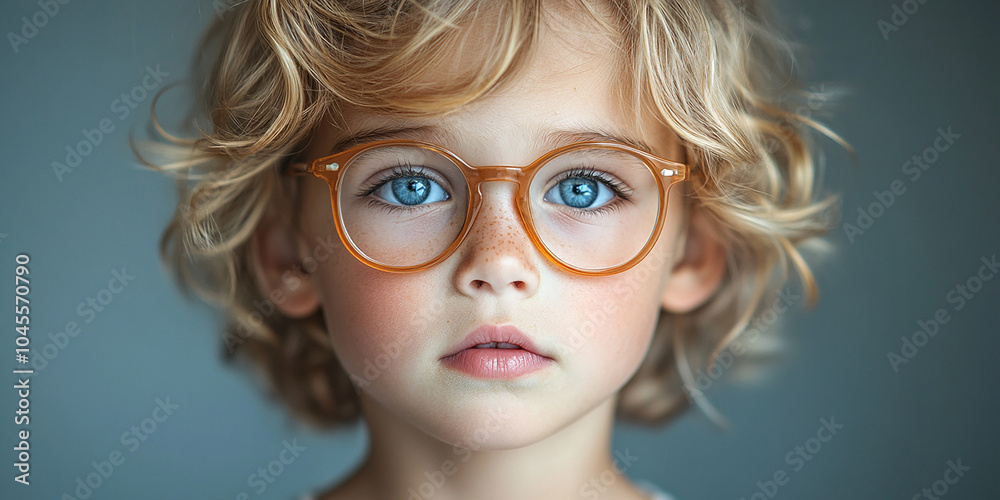 Portrait of a cute little boy with glasses Portrait of a cute little boy with glasses