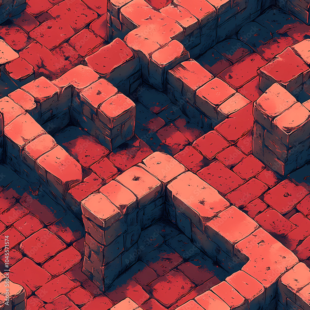 Fototapeta premium Explore the Intricate Labyrinth of a Mythical Dungeon in a Fantasy RPG World Filled With Adventure