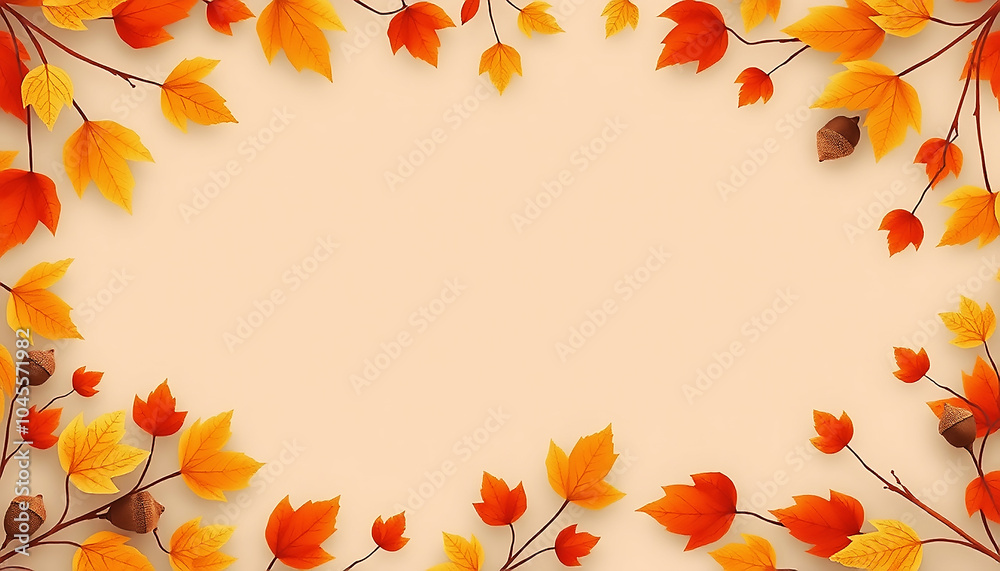 Aesthetic Thanksgiving Card with Cornucopia and Autumn Leaves for Personal Message Aesthetic Thanksgiving Card with Cornucopia and Autumn Leaves for Personal Message