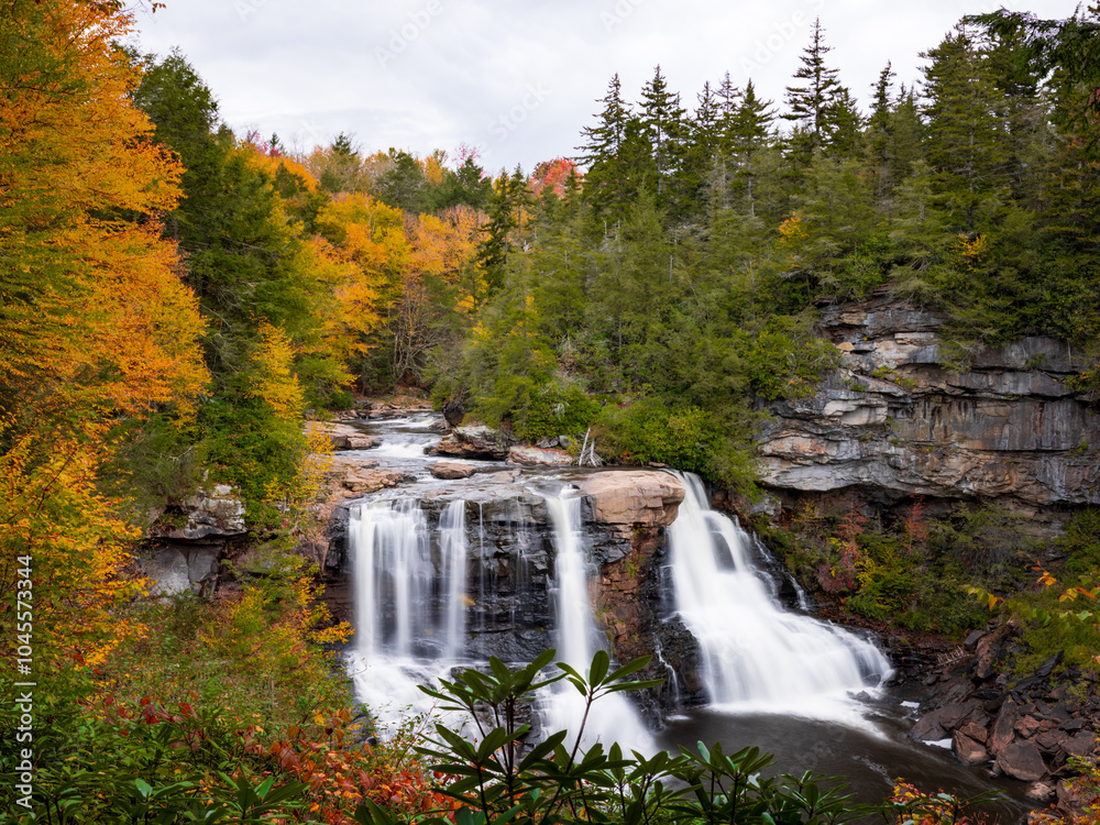 Blackwater Falls: Autumn's Majestic Cascade in WV