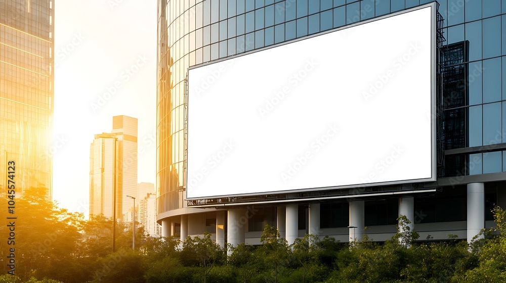 Large digital signage installed on a tech park building at sunset The blank signage glows softly on the side of a modern tech park building as the sun sets in the background. Large digital signage installed on a tech park building at sunset The blank signage glows softly on the side of a modern tech park building as the sun sets in the background.