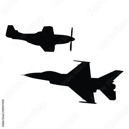 f-22 raptor fighter jet. side and front view. usa air force and army symbol. isolated vector image for military concepts and web design