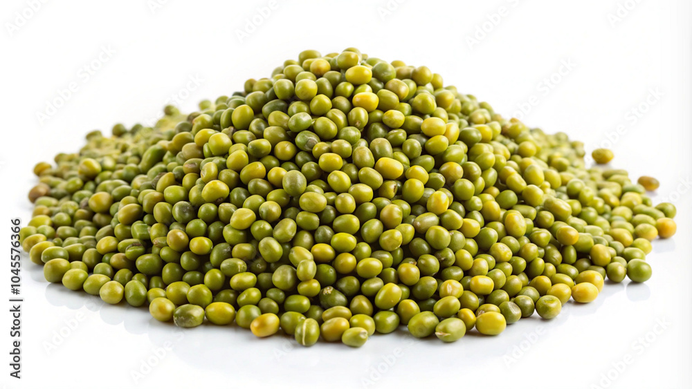 Fresh Green Peas Pile Isolated on White Background Fresh Green Peas Pile Isolated on White Background