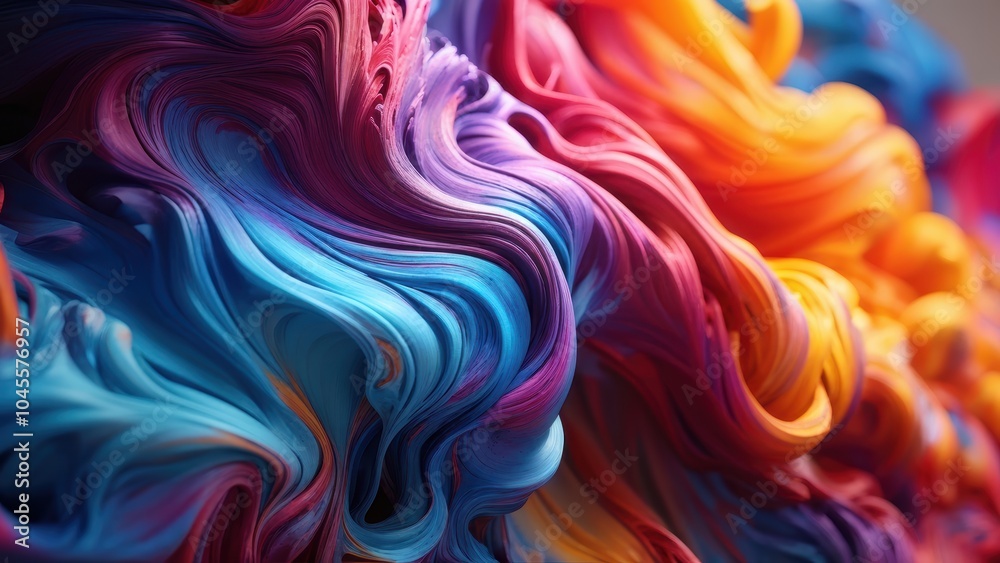 A vibrant swirl of colorful abstract patterns resembling flowing paint or fabric. A vibrant swirl of colorful abstract patterns resembling flowing paint or fabric.