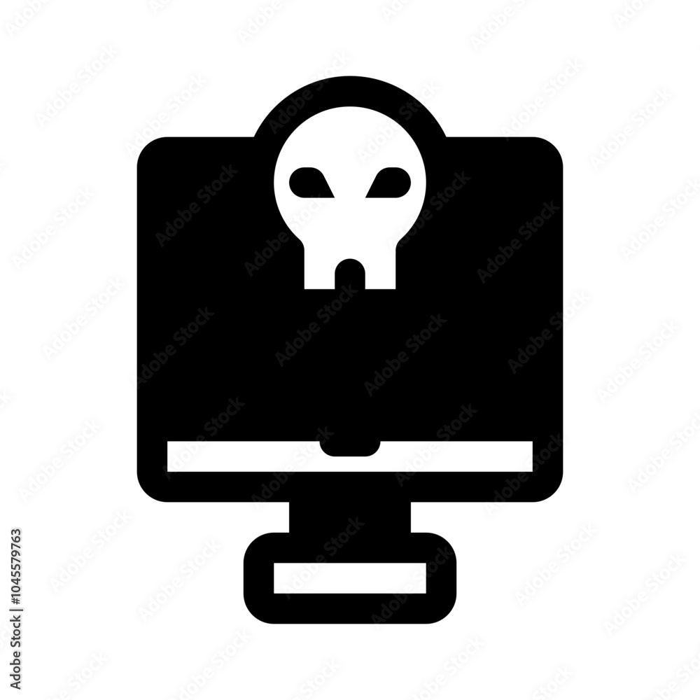 Computer Virus Glyph Icon. Single icon, glyph vector icon Computer Virus Glyph Icon. Single icon, glyph vector icon
