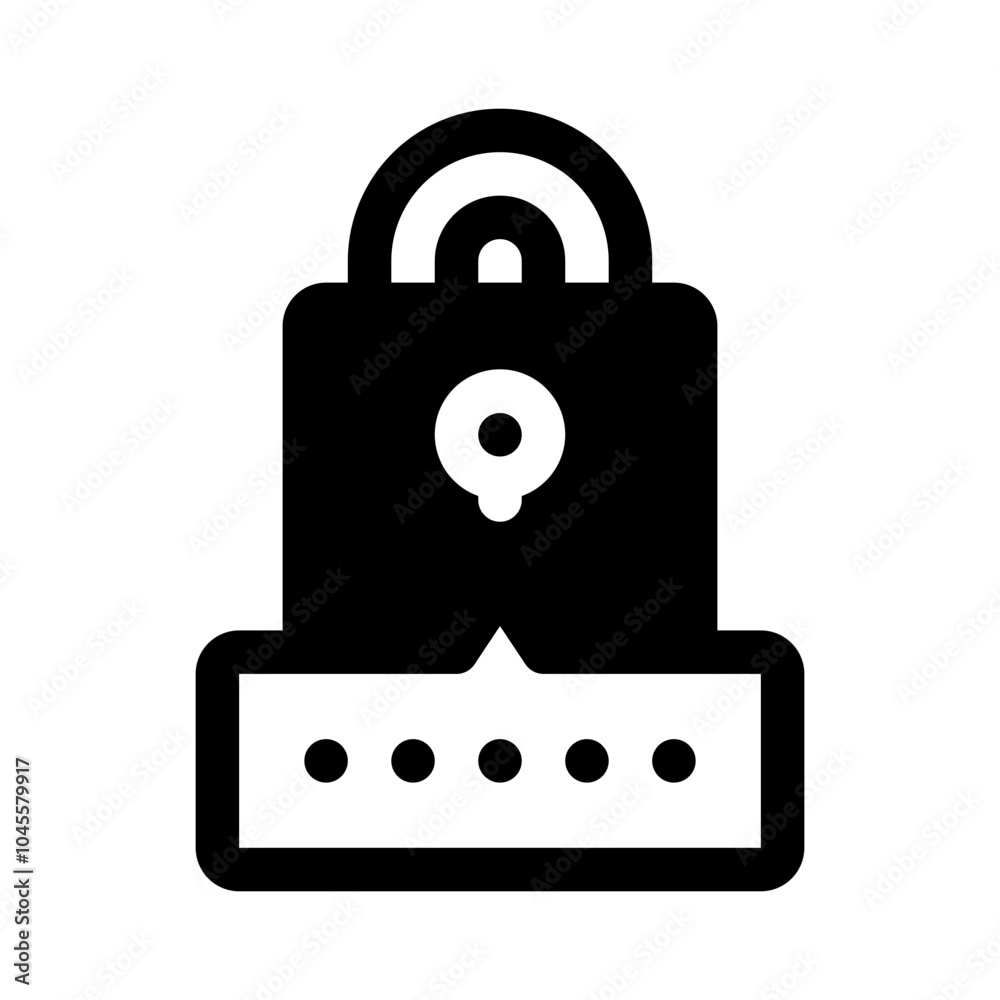 Password Glyph Icon. Single icon, glyph vector icon Password Glyph Icon. Single icon, glyph vector icon