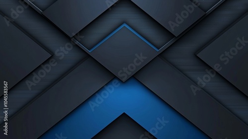 Dark Geometric Patterns with Blue Accent