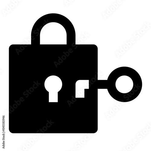 Access Simple Glyph Icon. Single icon, glyph vector icon