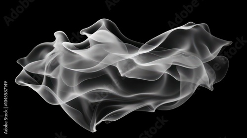 Smoke trails in an abstract form, organic shapes, mysterious and elegant