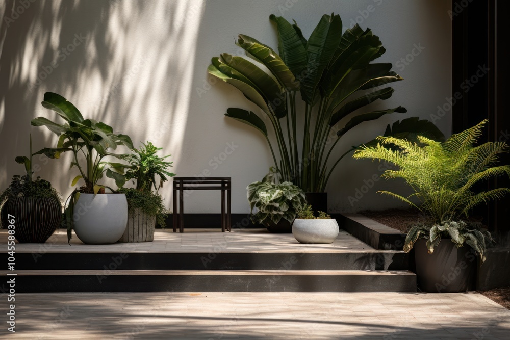 Outdoor courtyard nature garden. Outdoor courtyard nature garden.