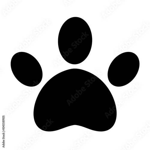 Paw print dog and cat Vector. footprint dog icon. Paw icon vector illustration. 