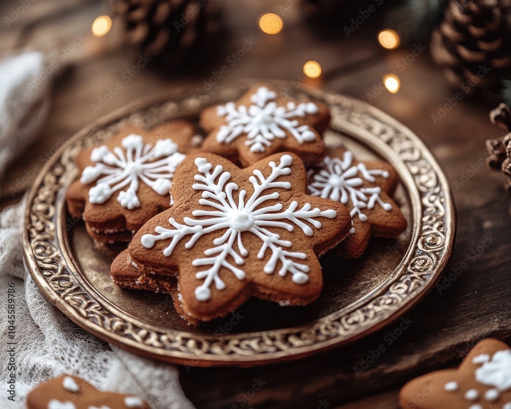 Traditional gingerbread cookies with icing Lebkuchen Traditional gingerbread cookies with icing Lebkuchen