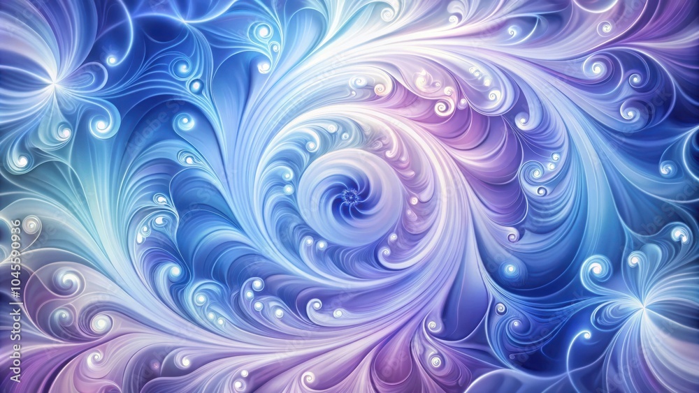 A swirling blue and purple fractal design with an intricate pattern of spirals and curls. A swirling blue and purple fractal design with an intricate pattern of spirals and curls.