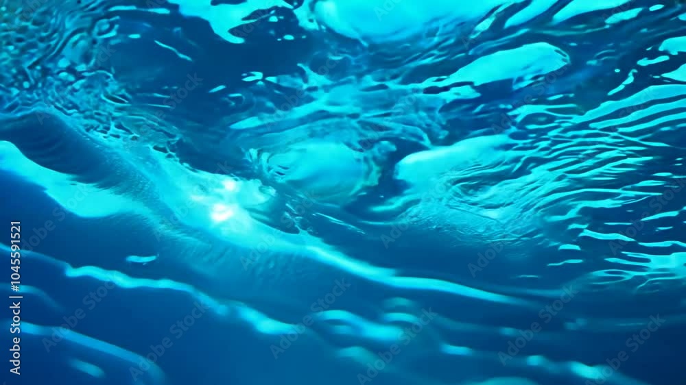 tones Abstract blue caustic effect water background event overlay presentation stage underwater scene light bright texture wall atmosphere cloudscape colours loop weather art space cloud concept desi