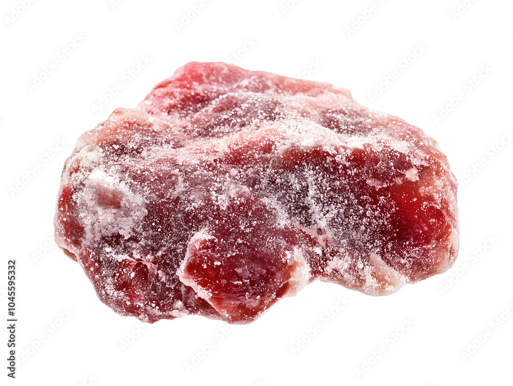 Frozen beef block isolated on transparent or white background, png Frozen beef block isolated on transparent or white background, png