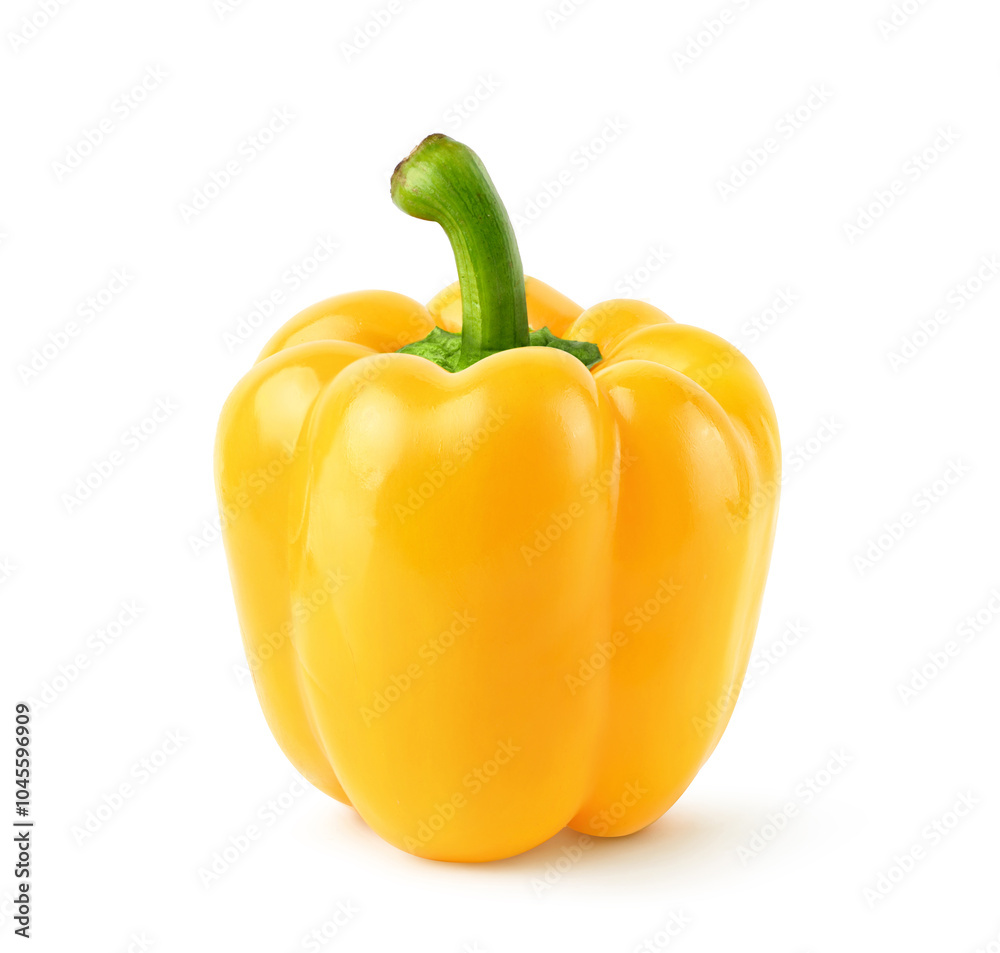 Yellow bell pepper isolated on white background, clipping path. Yellow bell pepper isolated on white background, clipping path.