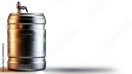 metallic mini keg with tap, perfect for serving beverages