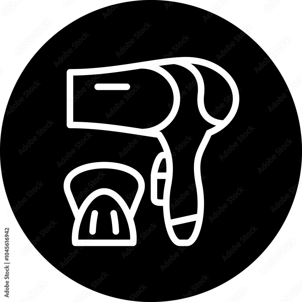 Hair dryer vector icon style Hair dryer vector icon style