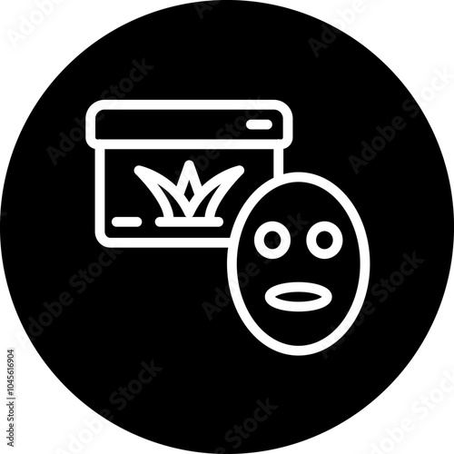 Face mask vector icon style