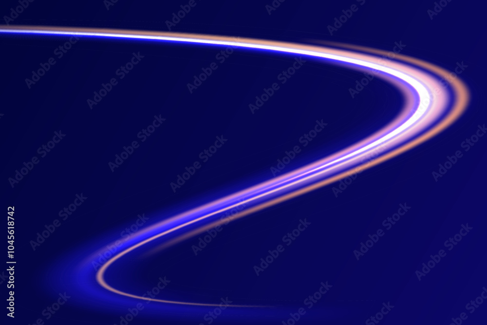 Light effect of neon lines movement.Horizontal lines. Speed effect on a transparent background.lines of light, speed and movement. Light effect of neon lines movement.Horizontal lines. Speed effect on a transparent background.lines of light, speed and movement.