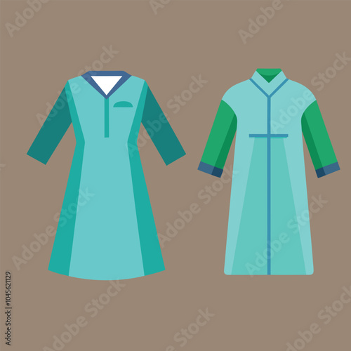 vector illustration of a set of clothes
