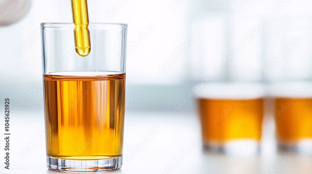 Healthcare Professional Analyzing Urine Sample for Screening - Focus on Toxicology Testing and Patient Evaluation in Workplace Healthcare Professional Analyzing Urine Sample for Screening - Focus on Toxicology Testing and Patient Evaluation in Workplace