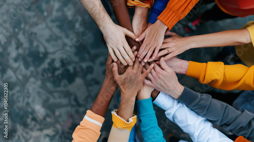 group of people holding hands