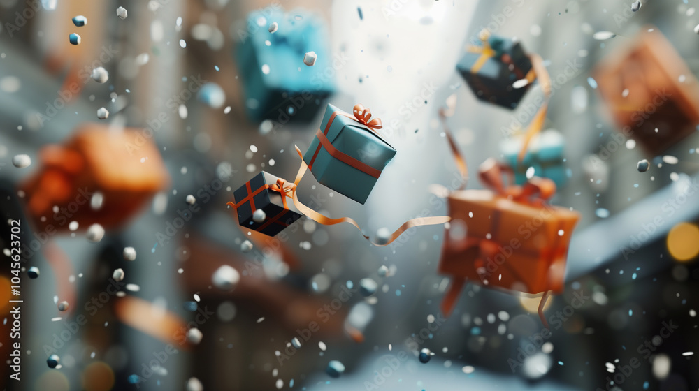 floating gift boxes