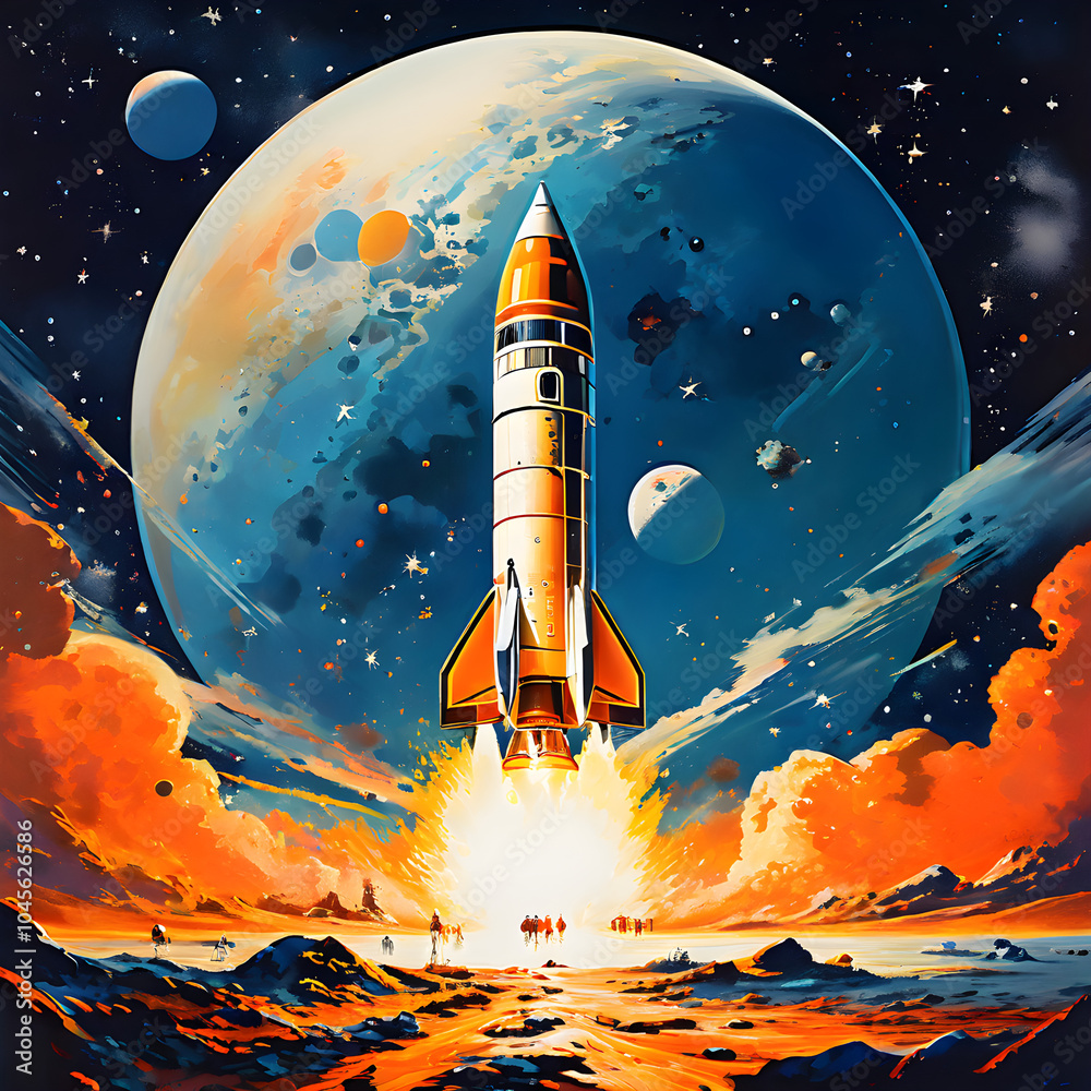 Fototapeta premium space launch