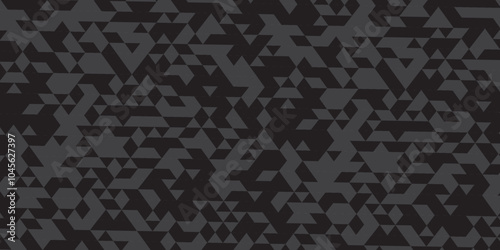 Seamless geometric pattern square shapes low polygon backdrop background. Abstract geometric background triangle wallpaper. Black and Gray polygonal background.