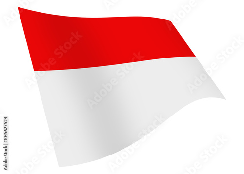 Free Download Monaco waving flag graphic with clipping path - GFXLoad