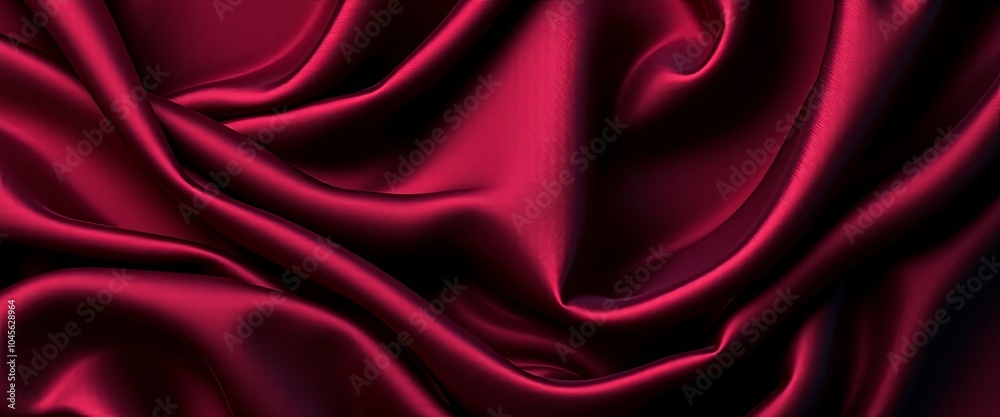 Obraz premium Luxurious Velvet Silk Fabric Drapes Abstract Background with Rich Colors and Soft Sheen