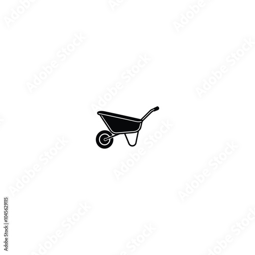 wheelbarrow isolated on white background