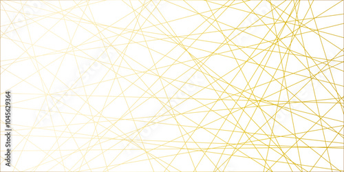 Abstract luxury gold geometric random chaotic lines with many squares and triangles shape background. geometric random chaotic seamless line design with transparent background, vector illustration.