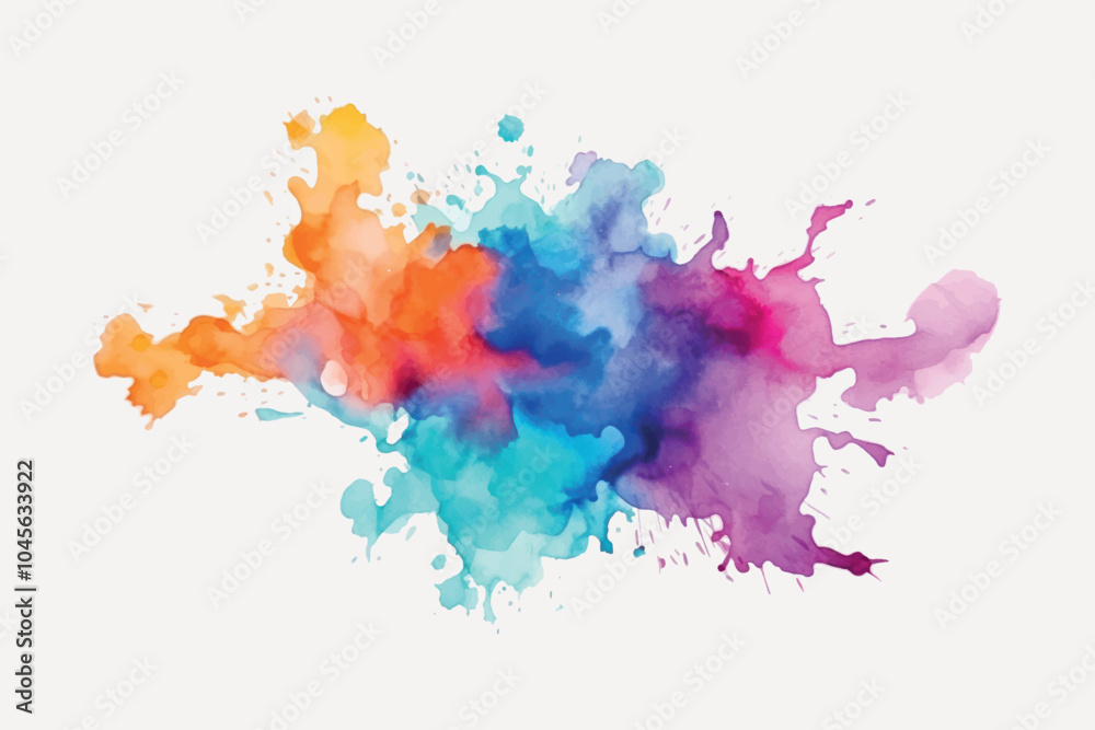Fototapeta premium Vibrant watercolor splash art