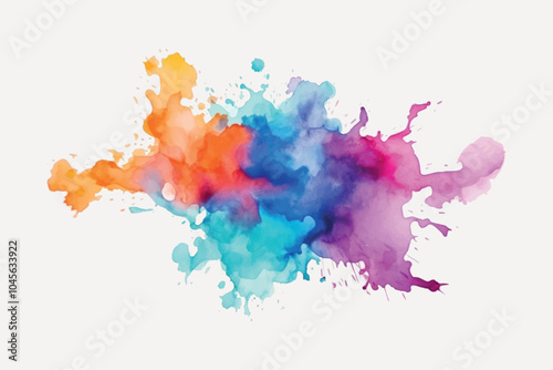 Vibrant watercolor splash art