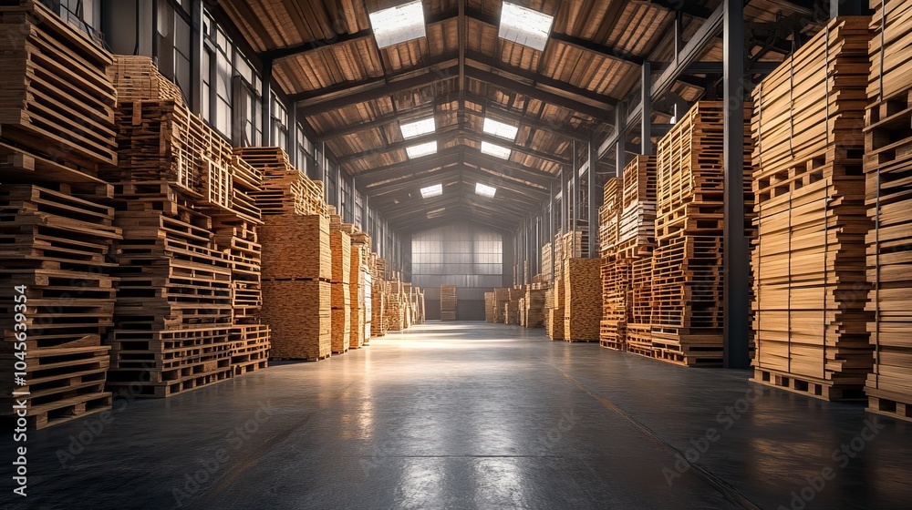 Warehouse Filled With Wood Warehouse Filled With Wood