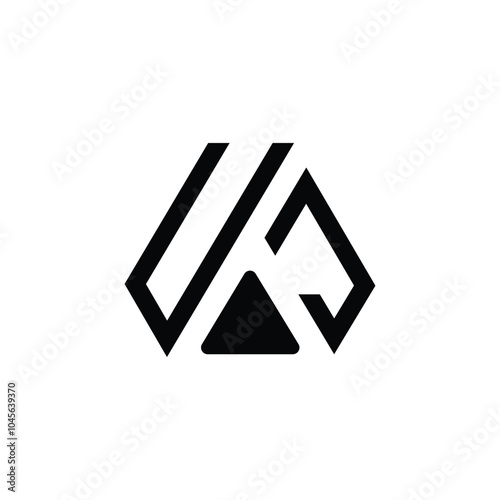 UJ letter logo design on White background.UJ  creative initials letter logo concept.UJ  letter design.

