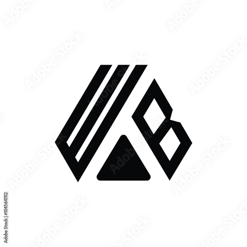 WB letter logo design on White background. WB creative initials letter logo concept. WB letter design.
