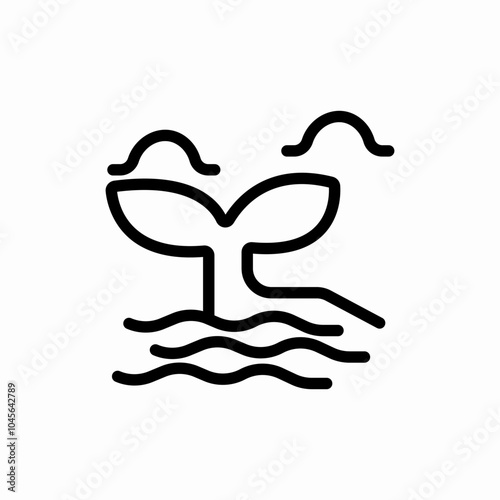 alaska whale icon sign vector