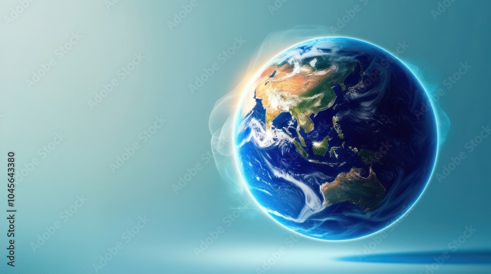 A Vibrant Depiction of the Earth Globe Background A Vibrant Depiction of the Earth Globe Background