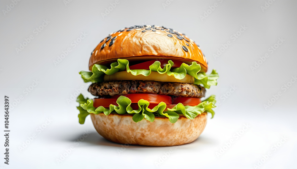 Food as fast as a disco dance. A burger as an discoball with salad, potato and meat. Negative space to insert your text. Modern design. Contemporary art collage. An alternative view of street food i Food as fast as a disco dance. A burger as an discoball with salad, potato and meat. Negative space to insert your text. Modern design. Contemporary art collage. An alternative view of street food i