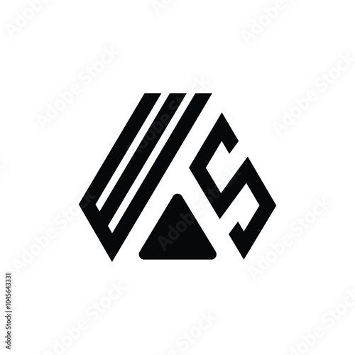 WS letter logo design on White background. WS creative initials letter logo concept. WS letter design.
