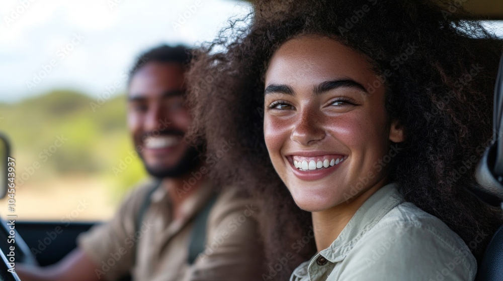 beautiful portrait of a young woman on safari in africa beautiful portrait of a young woman on safari in africa
