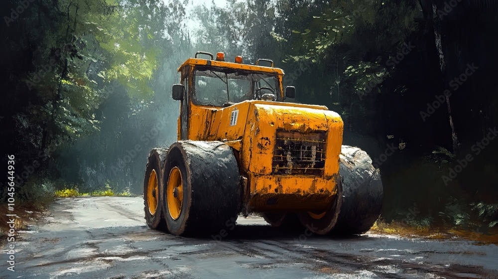 Yellow Road Roller Yellow Road Roller