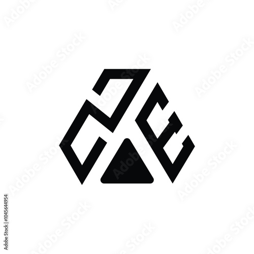 ZE letter logo design on White background.ZE  creative initials letter logo concept.ZE  letter design.
