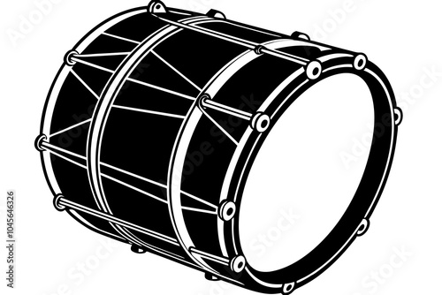 Bass drum on vector art illustration