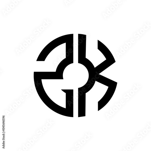 ZK letter logo design on White background.ZK  creative initials letter logo concept. ZK letter design.
