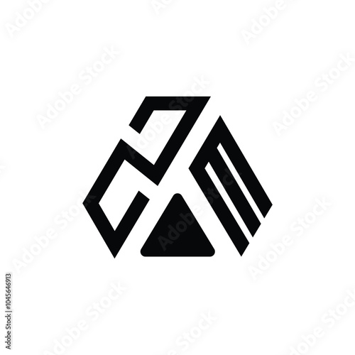 ZM letter logo design on White background.ZM  creative initials letter logo concept.ZM  letter design.
